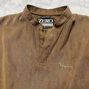 Zero Restriction Vest‎ Mens Large Brown 1/4 Snap Herringbone Vaquero Golf Club